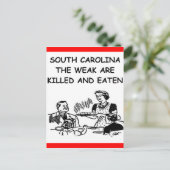 zuid-carolina briefkaart (Staand voorkant)