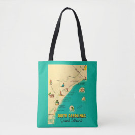 Zuid-Carolina Grand Strand Ansichtkaart Tote Bag
