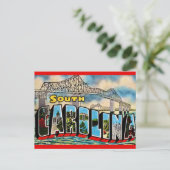 Zuid-Carolina Oude Groet Briefkaart (Staand voorkant)