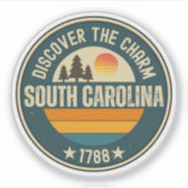 Zuid-Carolina - Palmetto State Gift Sticker (Voorkant)