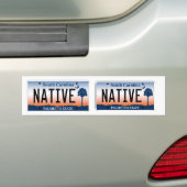 Zuid-Carolina Palmetto Sunrise Native Plaat Bumpersticker (Op auto)
