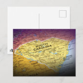 Zuid-Carolina Reisansichtkaart Briefkaart (Voorkant / Achterkant)
