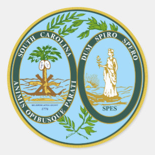 Zuid-Carolina staatsmerk van de Amerikaanse republ Ronde Sticker