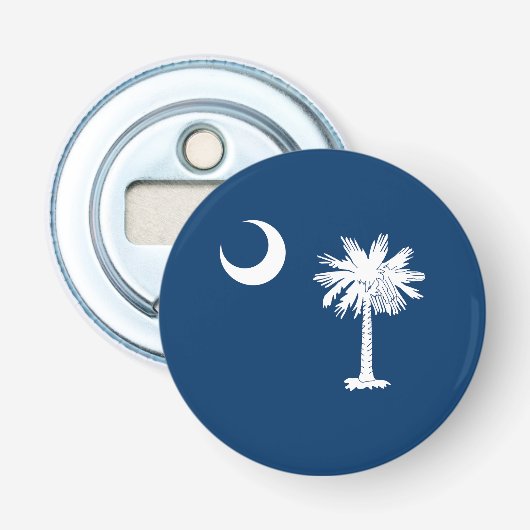 Zuid-Carolina Staatsvlag Button Flesopener (Voorkant)