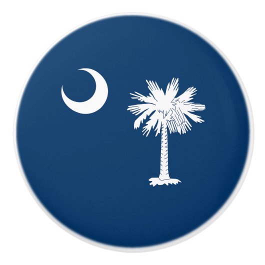 Zuid-Carolina Staatsvlag Keramische Knop (Voorkant)