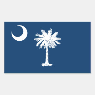 Zuid-Carolina Staatsvlag Rechthoekige Sticker
