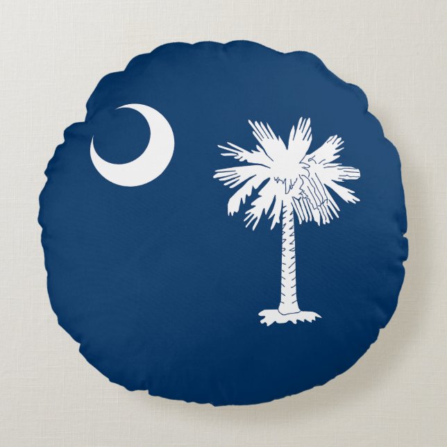 Zuid-Carolina Staatsvlag Rond Kussen (Voorkant)