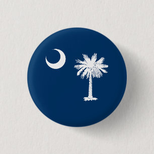 Zuid-Carolina Staatsvlag Ronde Button 3,2 Cm