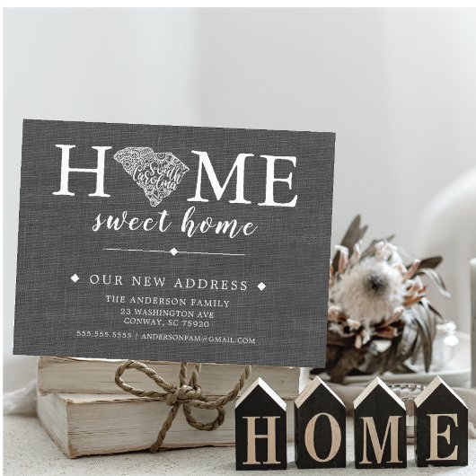 ZUID CAROLINA State Moving Announounding Post Kaar Aankondigingskaart