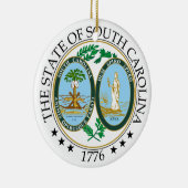 Zuid-Carolina-teken Keramisch Ornament (Rechts)