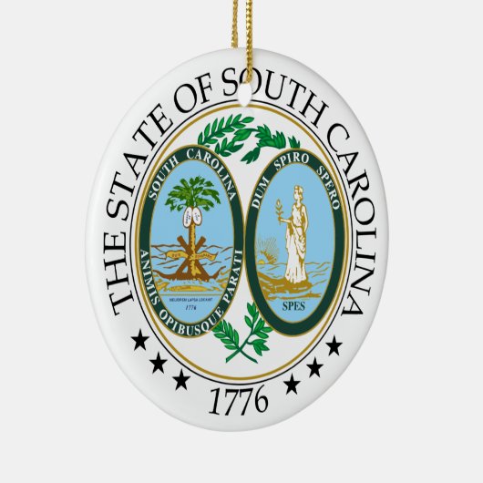 Zuid-Carolina-teken Keramisch Ornament (Rechts)