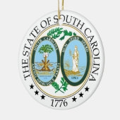 Zuid-Carolina-teken Keramisch Ornament (Links)