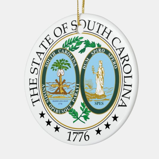 Zuid-Carolina-teken Keramisch Ornament (Links)