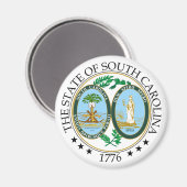 Zuid-Carolina-teken Magneet (Voorkant / Achterkant)