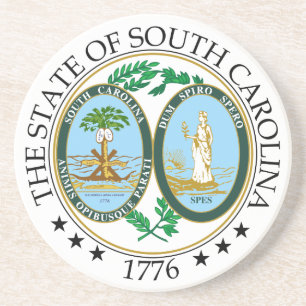 Zuid-Carolina-teken Zandsteen Onderzetter
