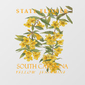 Zuid-Carolina Territory Bloem Gele Jasmin Raamsticker (Vel)