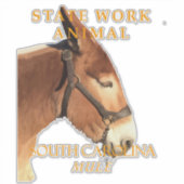 Zuid-Carolina Territory Werkdier De Muilezel Sticker (Voorkant)