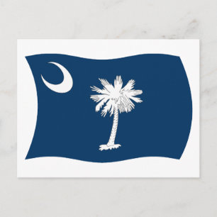 Zuid-Carolina Vlag Ansichtkaart Briefkaart
