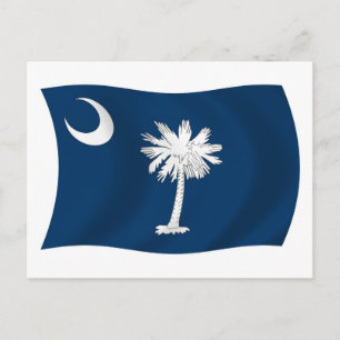 Zuid-Carolina Vlag Ansichtkaart Briefkaart