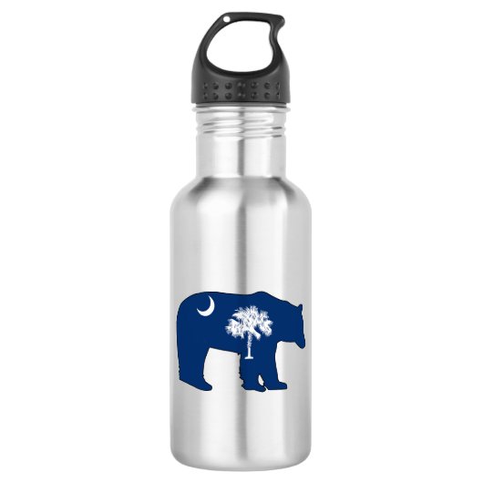 Zuid Carolina Vlag Beer Waterfles (Voorkant)