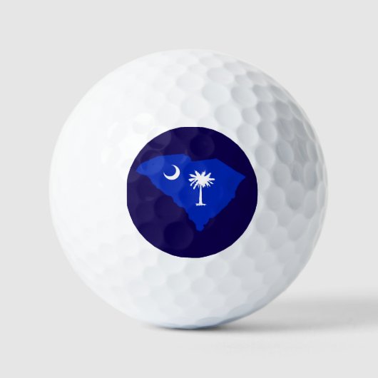 Zuid-Carolina Vlag Golf Ballen (Voorkant)