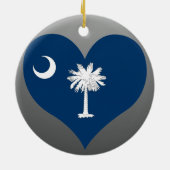 Zuid-Carolina vlag kopen Keramisch Ornament (Achterkant)