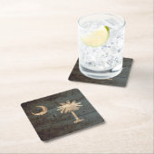 Zuid-Carolina: Vlag op de Oude Hout Grain Kartonnen Onderzetters (Insitu)