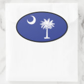 Zuid-Carolina Vlag Ovale Sticker (Tas)