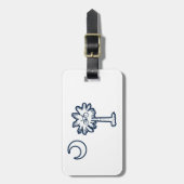 Zuid Carolina Vlag Palmboom Fiets Bagagelabel (Voorkant verticaal)