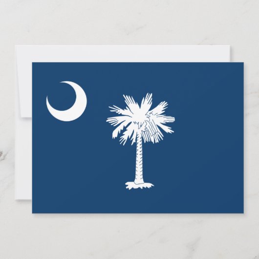 Zuid-Carolina Vlag, South Carolina bruiloft Kaart (Achterkant)