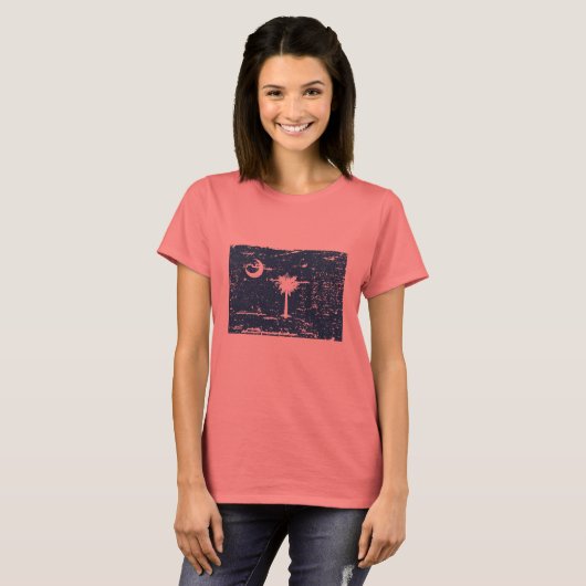  ZUID-CAROLINA-vlag T-shirt (Voorkant volledig)