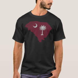 Zuid-Carolina Vlag  Verstoord (Garnet) T-shirt