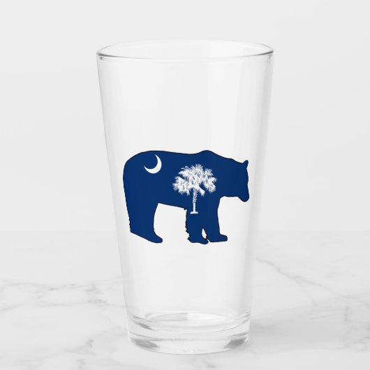 Zuid Carolina Vlaggenbeer Glas (Voorkant)