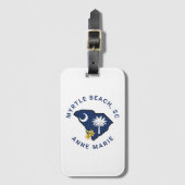 Zuid-Carolina Vlaggenstaat Bloem Geel Jessamine Bagagelabel (Voorkant (verticaal))