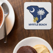 Zuid-Carolina Vlaggenstaat Bloem Geel Jessamine Bier Onderzetter