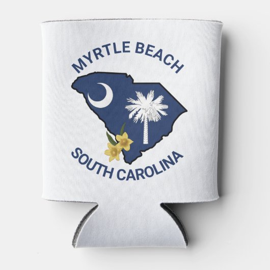 Zuid-Carolina Vlaggenstaat Bloem Geel Jessamine Blikjeskoeler (Voorkant)