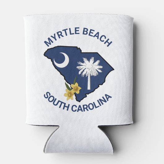 Zuid-Carolina Vlaggenstaat Bloem Geel Jessamine Blikjeskoeler (Achterkant)