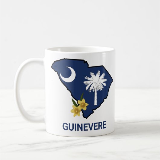 Zuid-Carolina Vlaggenstaat Bloem Geel Jessamine Koffiemok (Links)