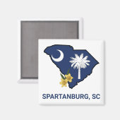Zuid-Carolina Vlaggenstaat Bloem Geel Jessamine Magneet (Voorkant / Achterkant)