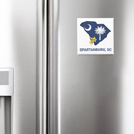 Zuid-Carolina Vlaggenstaat Bloem Geel Jessamine Magneet