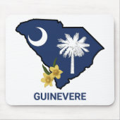 Zuid-Carolina Vlaggenstaat Bloem Geel Jessamine Muismat (Voorkant)