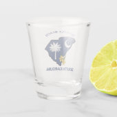 Zuid-Carolina Vlaggenstaat Bloem Geel Jessamine Shot Glas (Achterkant)