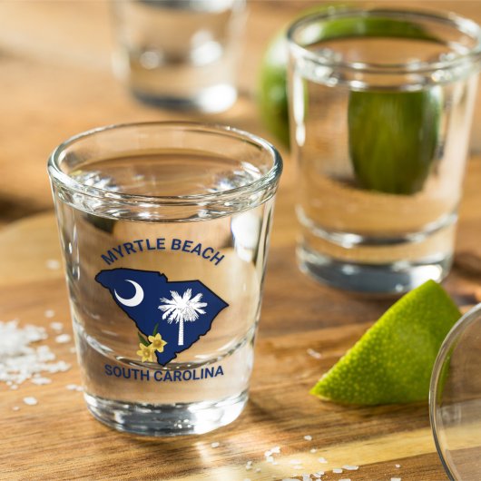 Zuid-Carolina Vlaggenstaat Bloem Geel Jessamine Shot Glas