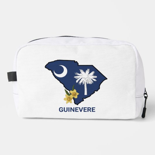 Zuid-Carolina Vlaggenstaat Bloem Geel Jessamine Toilettasje (Voorkant)