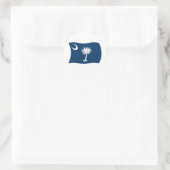 Zuid-Carolina Vlagsticker Ronde Sticker (Tas)