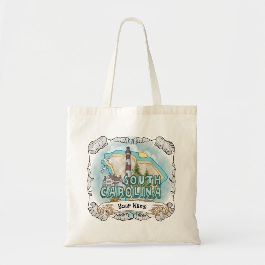 Zuid-Carolina vuurtoren Tote Bag (Voorkant)