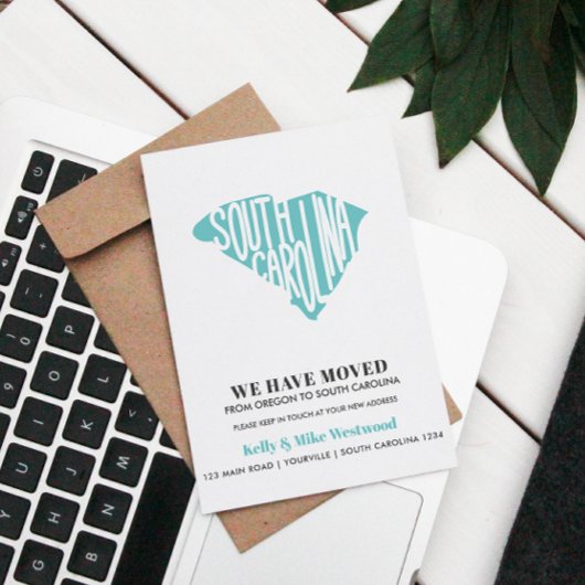 ZUID CAROLINA We hebben New address New Home verpl Briefkaart