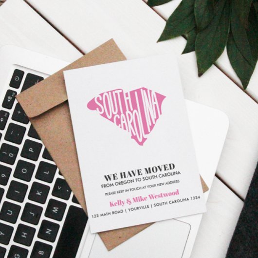 ZUID CAROLINA We hebben New address New Home verpl Briefkaart
