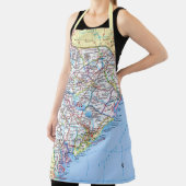 Zuid-Carolina wegenkaart apron Schort (Insitu)