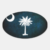 Zuid-Carolinaanse vlag; Ovale Sticker (Voorkant)